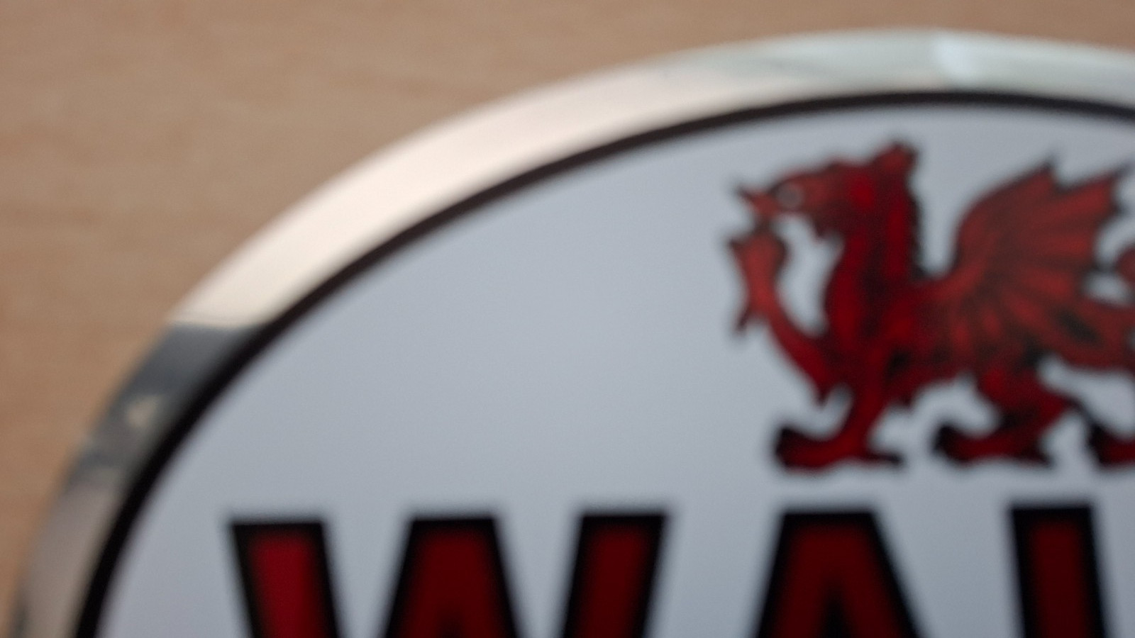 Wales Welsh Dragon Flag Sticker – External Car Window Bumper Sticker – Silver