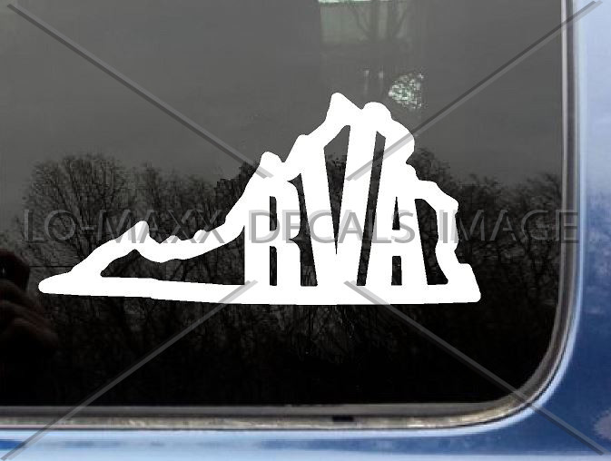 RVA Richmond Virginia State Logo Custom Design High Quality Die Cut Vinyl Decal