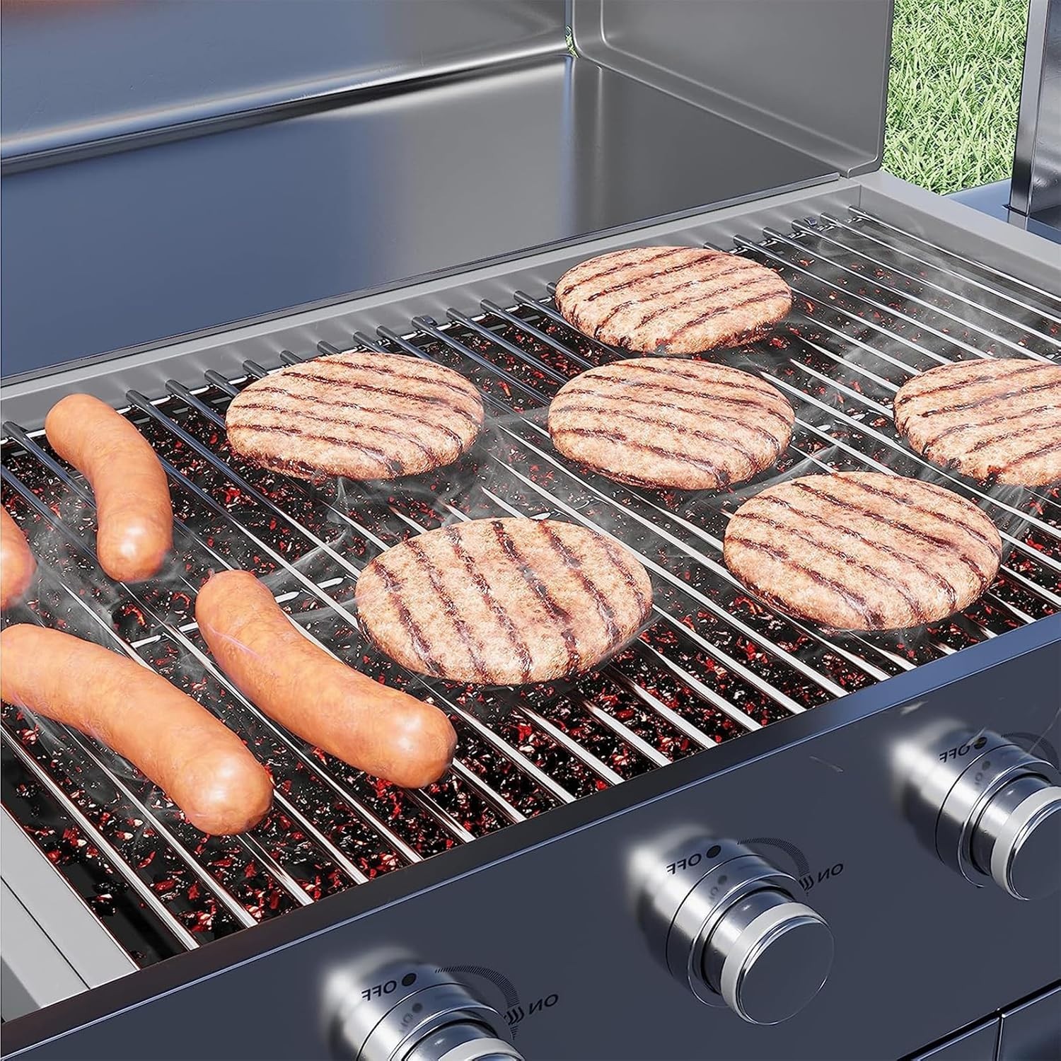 17.5 Inch Grill Grates for Weber Spirit 300 Series, Genesis Silver/Gold/Platinum