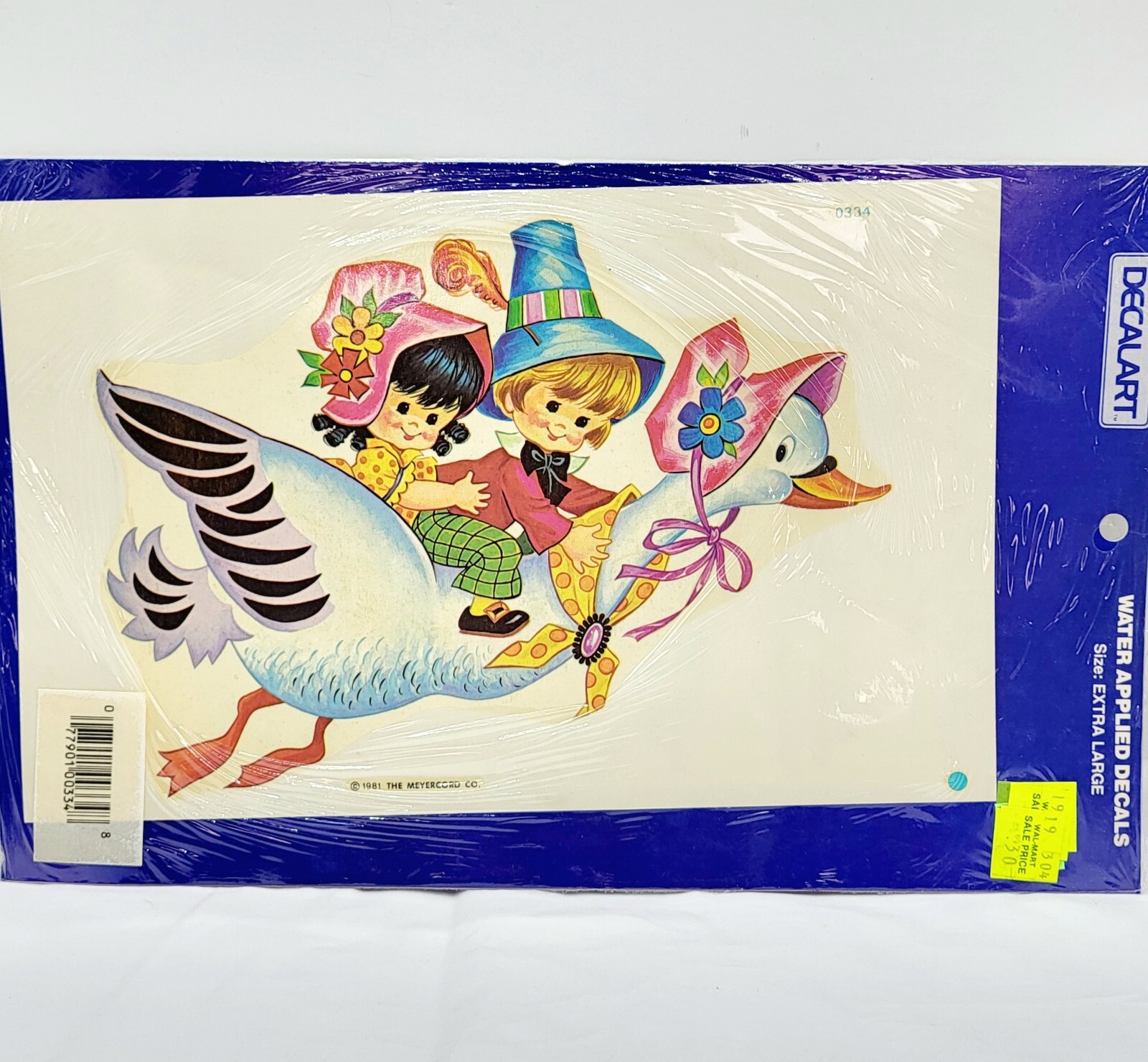 Vintage 1981 Meyercord Co. DecalArt Mother Goose Wall Art Decal