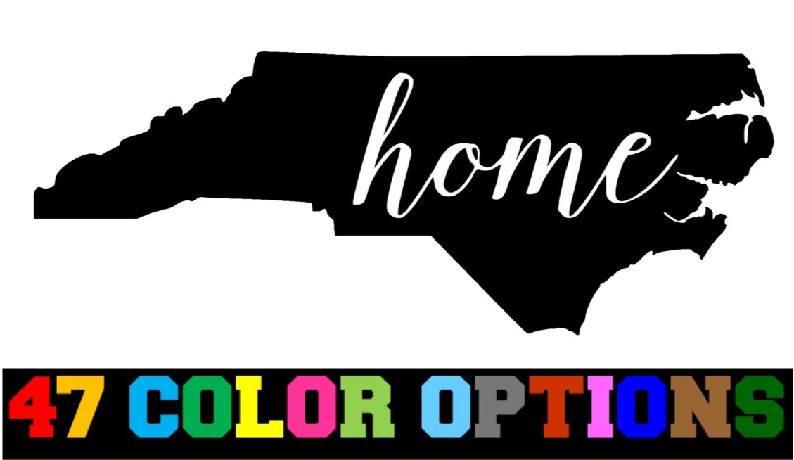 Vinyl Decal Truck Car Sticker Laptop Home State Outline Love USA North Carolina