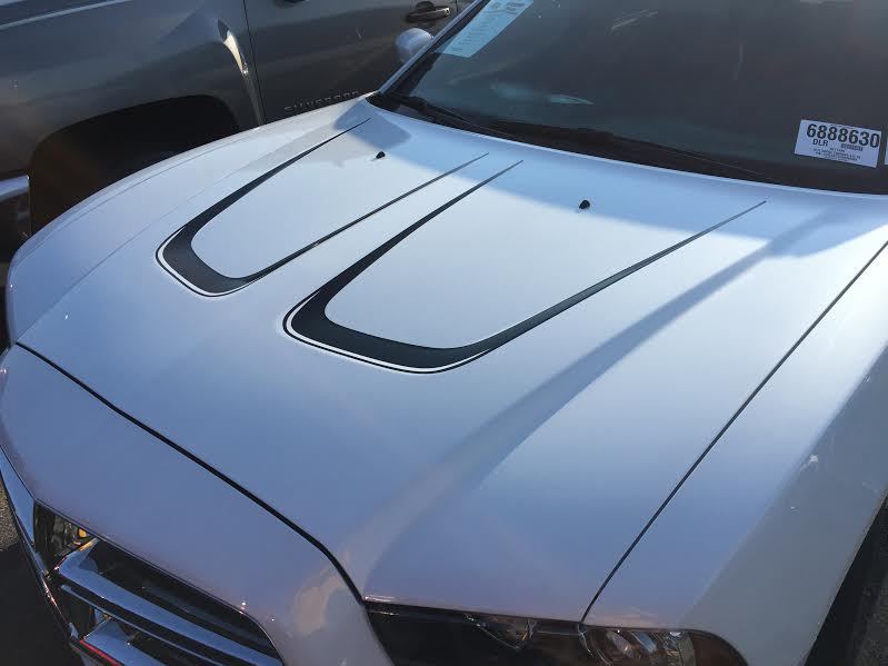 hood stripe stripes inlays decal decals fit 2011 2012 2013 2014 Dodge Charger