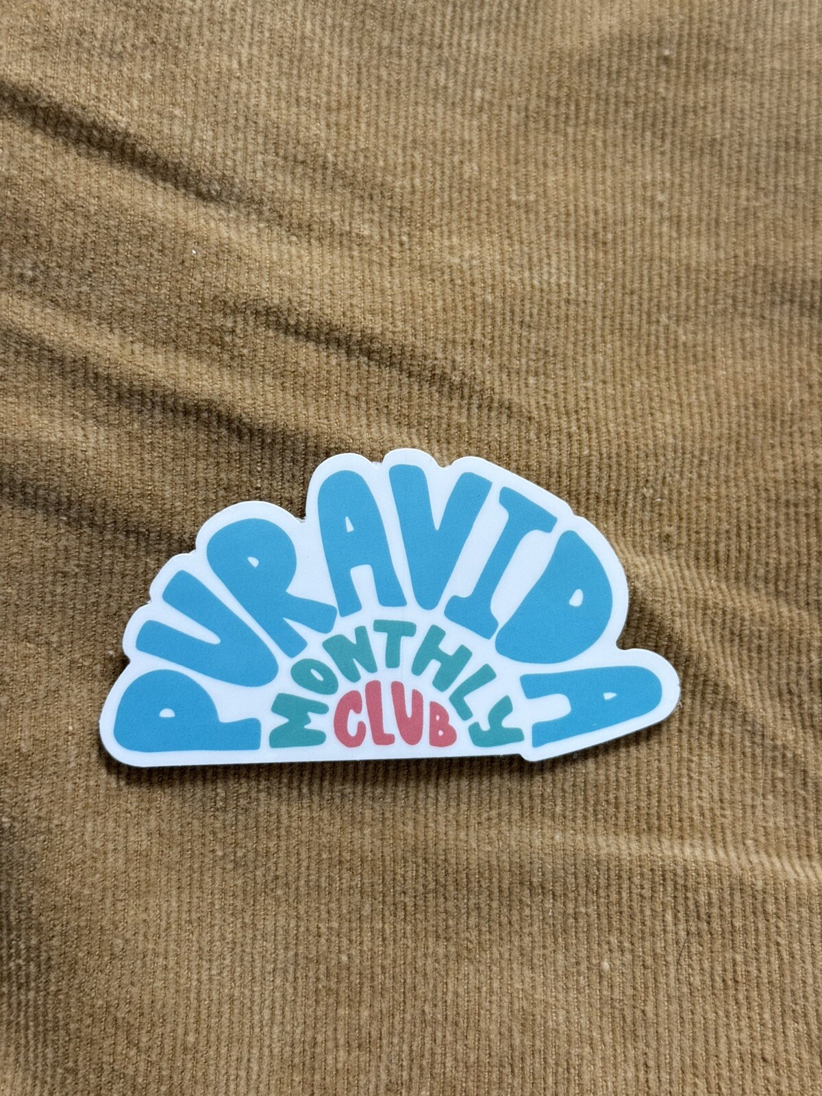 Pura Vida Monthly Club sticker