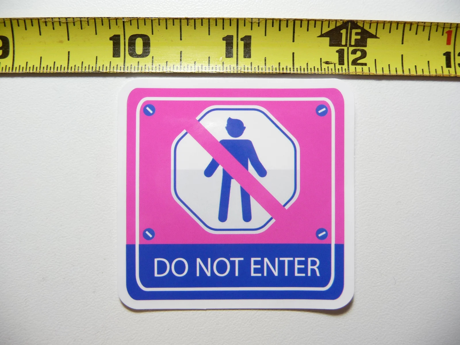 DO NOT ENTER WARNING SMALL STICKER DECAL BUSINESS COMPANY POLICY BUILDING DOOR