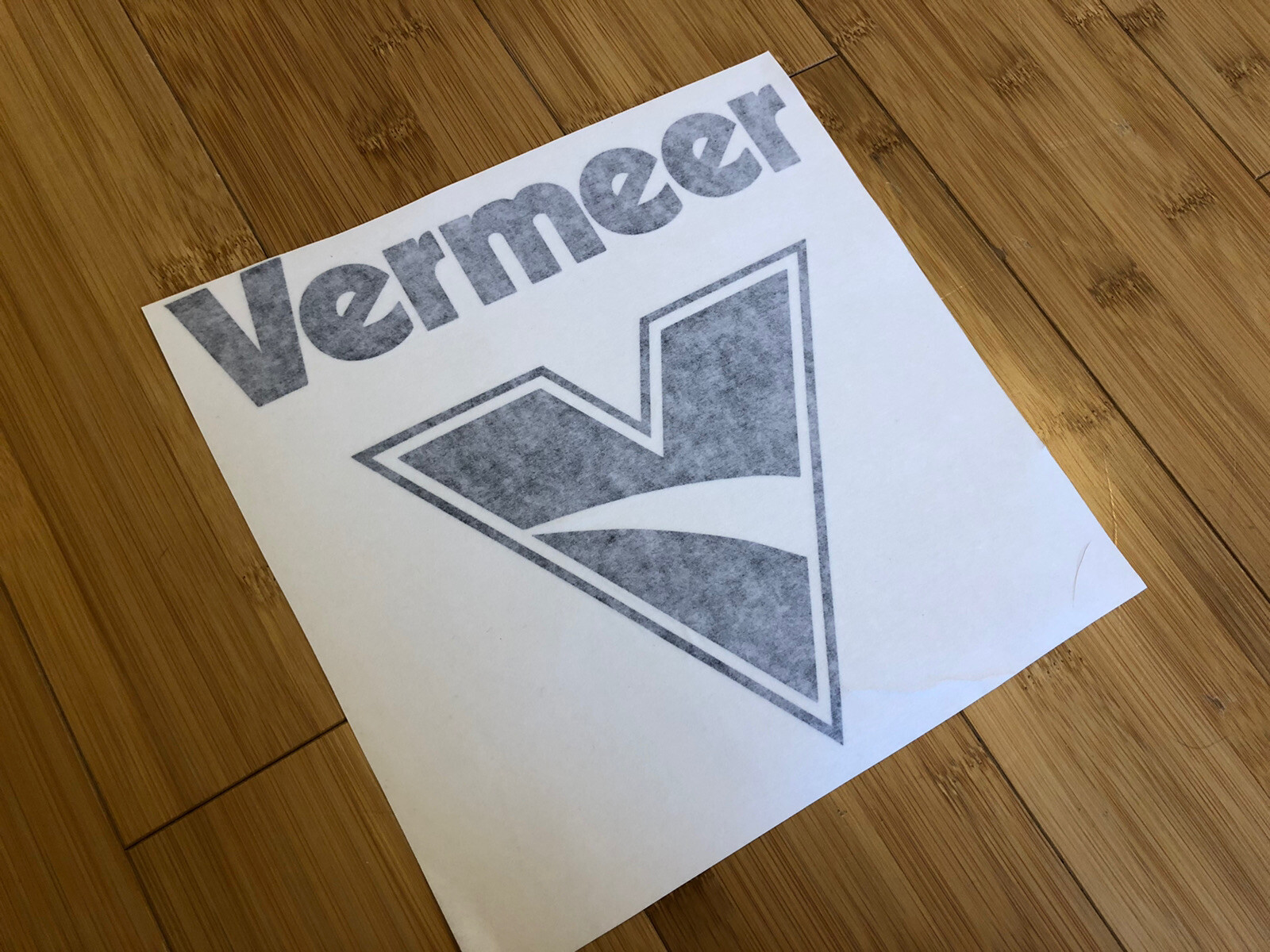 Vermeer Vinyl Decal 8” Sticker Logo Black Wood Chipper Equipment Loader 4×4