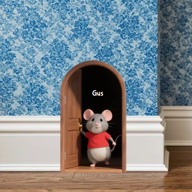Cute Little Mouse Sticker – Mickey & Gus Removable Waterproof Matte Decal 4" x 2
