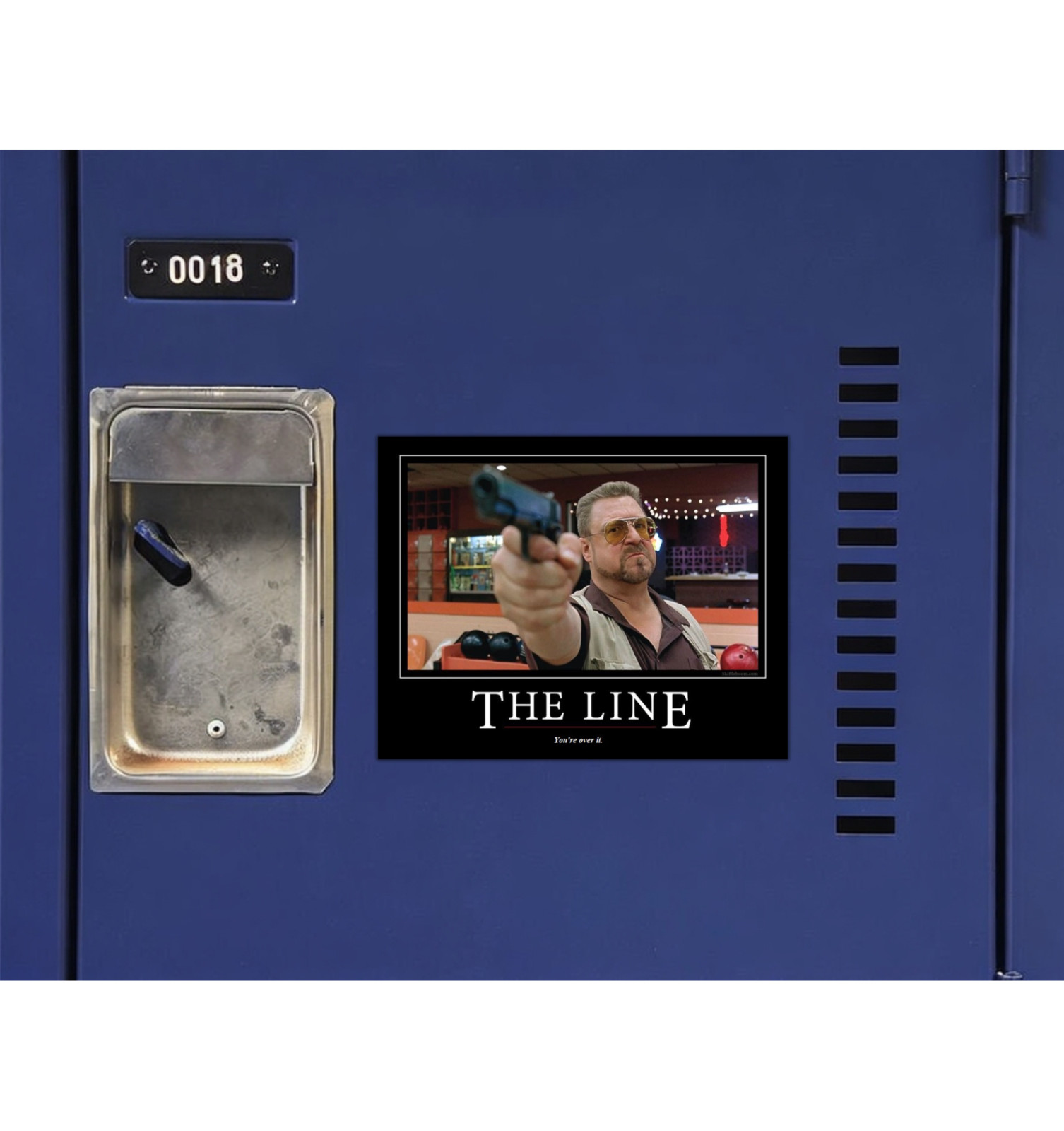 The Big Lebowski Over the Line Walter Sobchak Fridge Magnet or Laptop Sticker