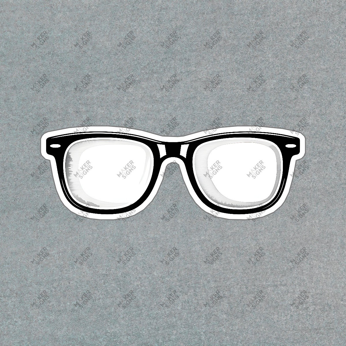 Stylish Retro Black Glasses Wall Art Minimalist Graphic Design for #7771