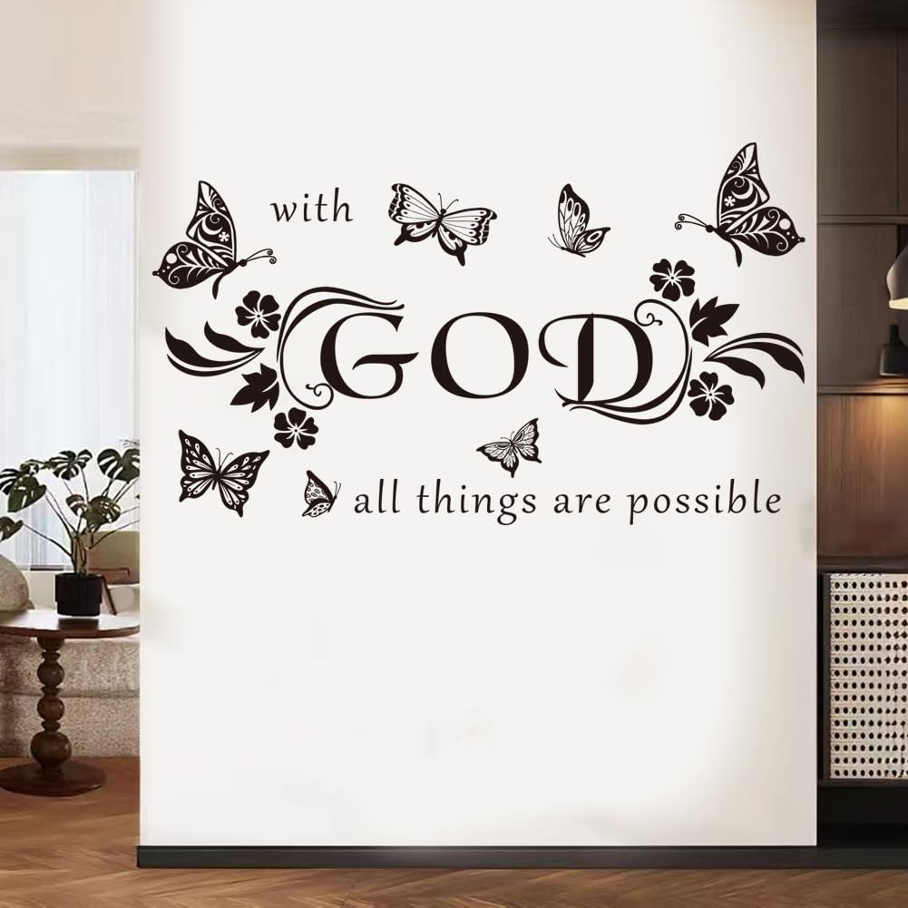 Wall Decals with God All Things are Possible Wall Decal Bible Verse Christian…