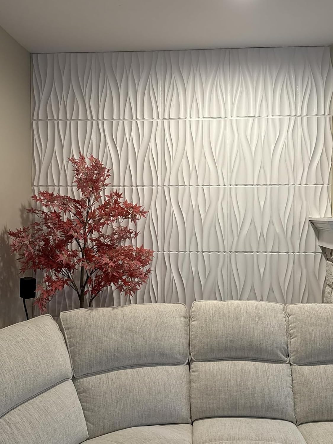 STICKGOO Wave Wall Panels for Interior Wall Decor, White 3D Wall Panels Accent W