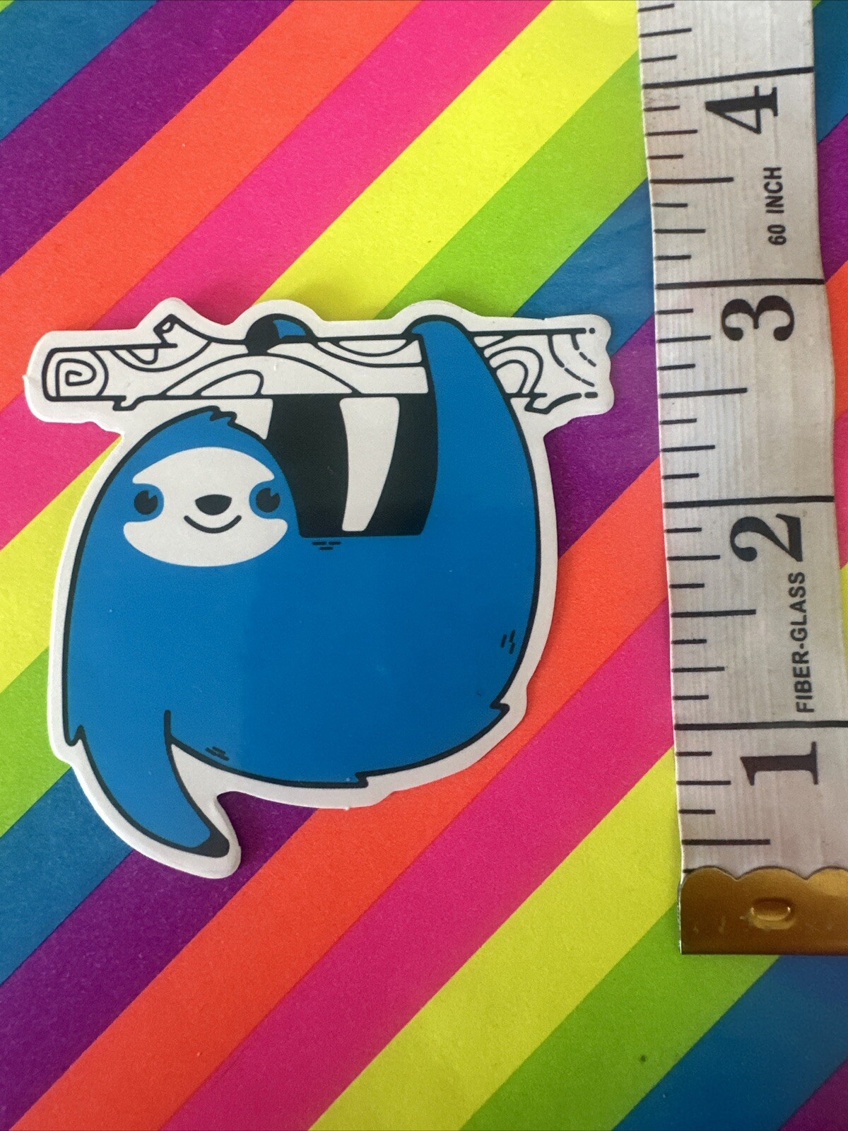 Sloth Sticker Glossy Decal Skate Surf Laptop Journal Movie Cell Scrapbook