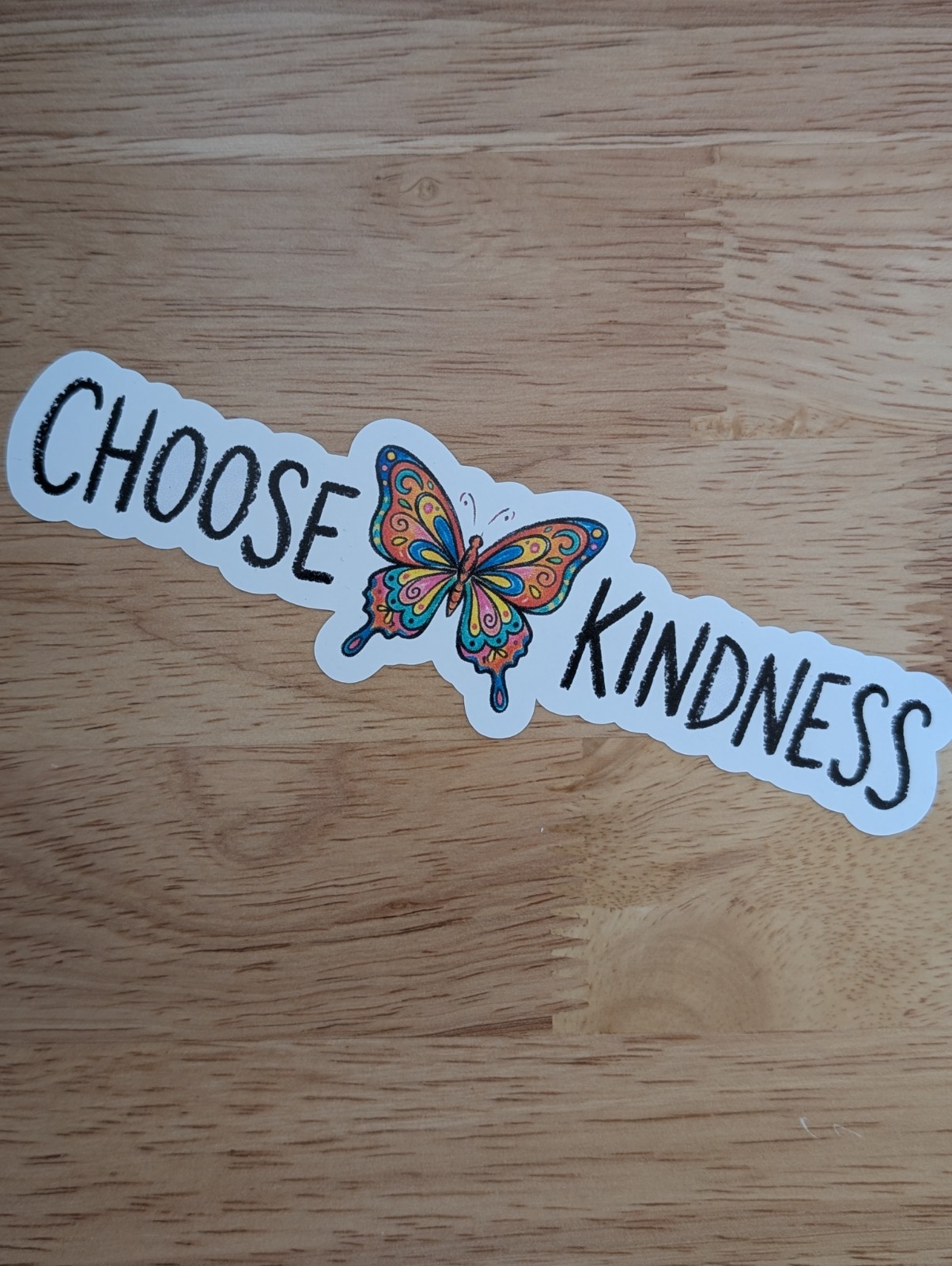 PACK of TWO – 6" Choose Kindness Sticker Butterfly Peace Love USA Fast Shipping