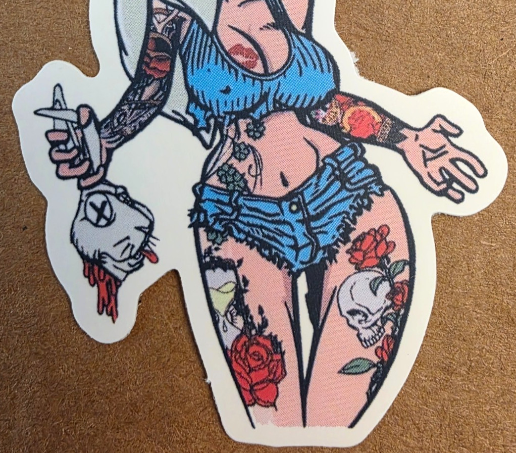 Halloween Sticker Girl Witch Vampire Ghost Zombie Bunny Punk Comic Anime Manga