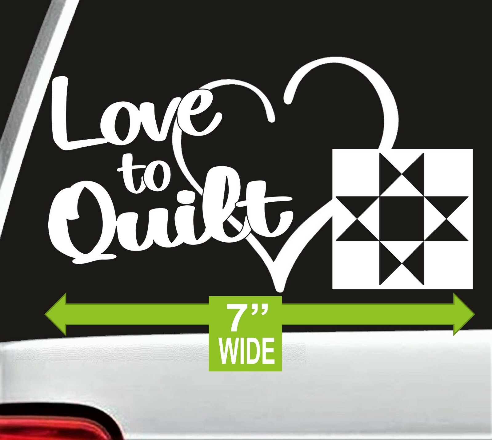 Love To Quilt Quilting Block Sticker for Car | Love to Sew Sewing | BG 797