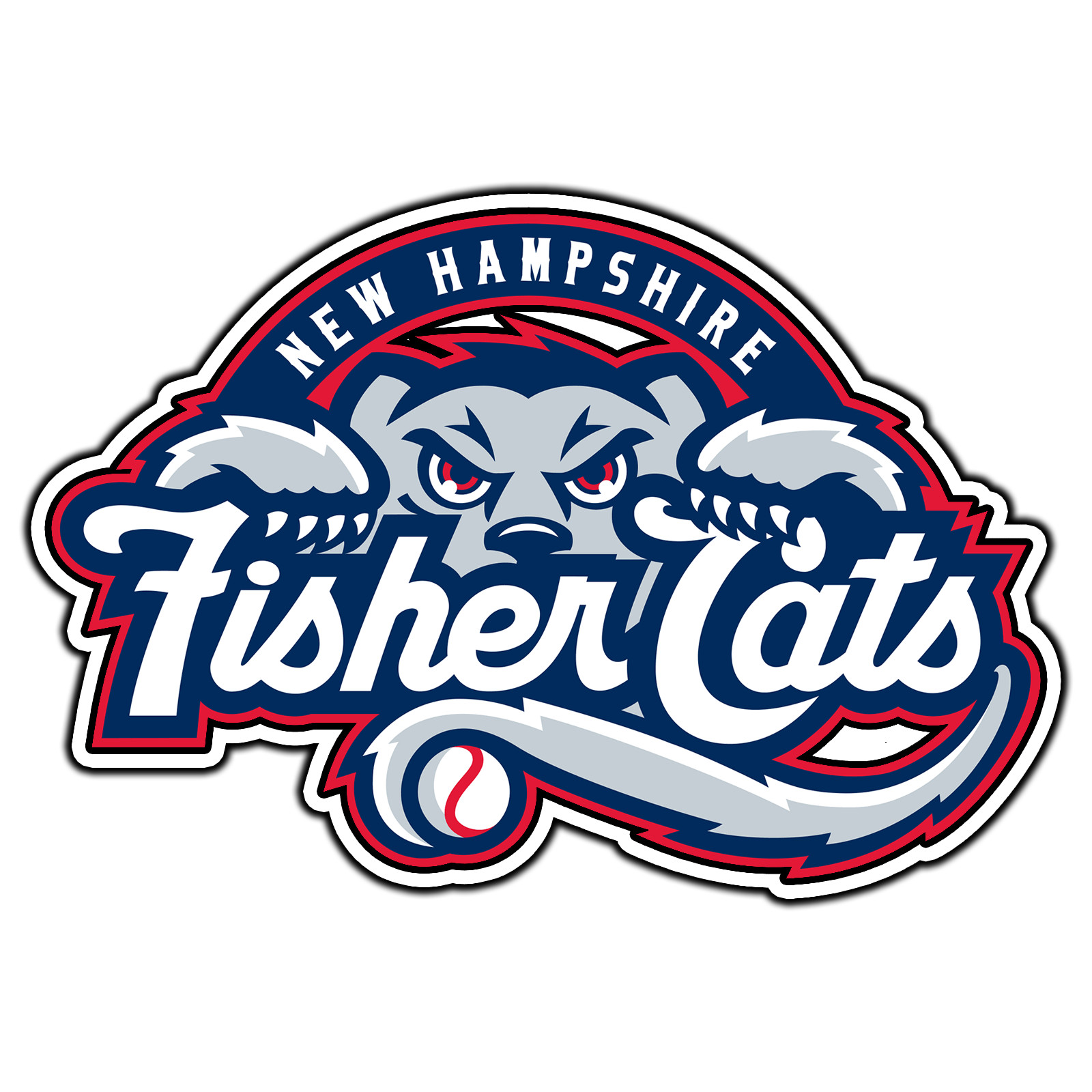 New Hampshire Fisher Cats Logo #1 Baseball Fan Sticker Waterproof Vinyl Decal