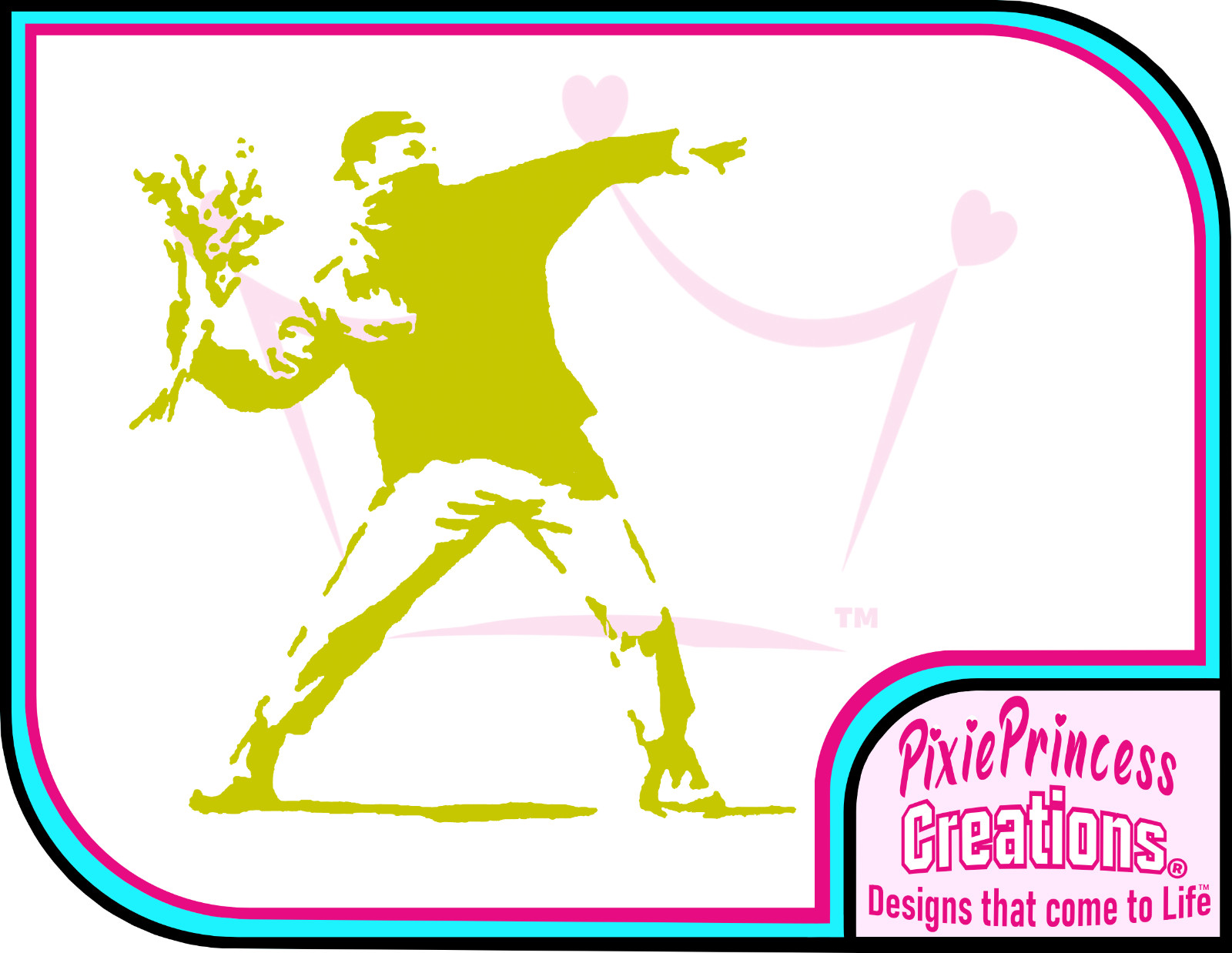 Banksy D Flower Thrower Vinyl Sticker Wall Art Poster Car Van Home Decor Decal