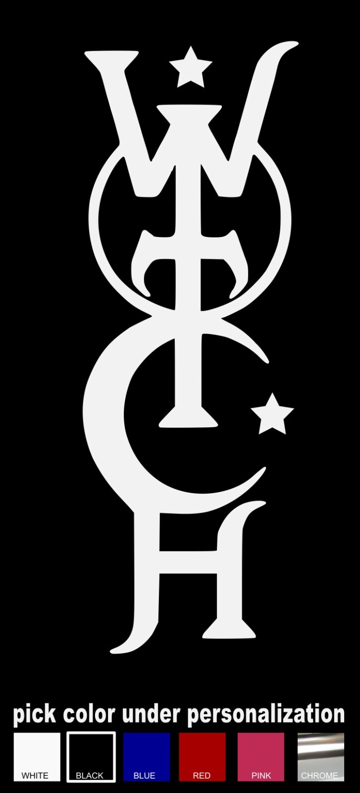 Witch Vinyl Decal, bumper sticker, wall decal