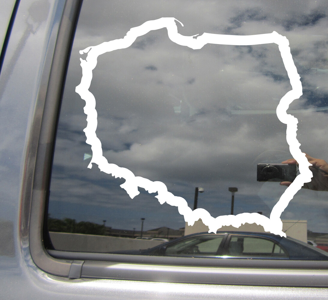 Poland Country Outline Warsaw Car Truck Bumper Window Vinyl Decal Sticker 07234