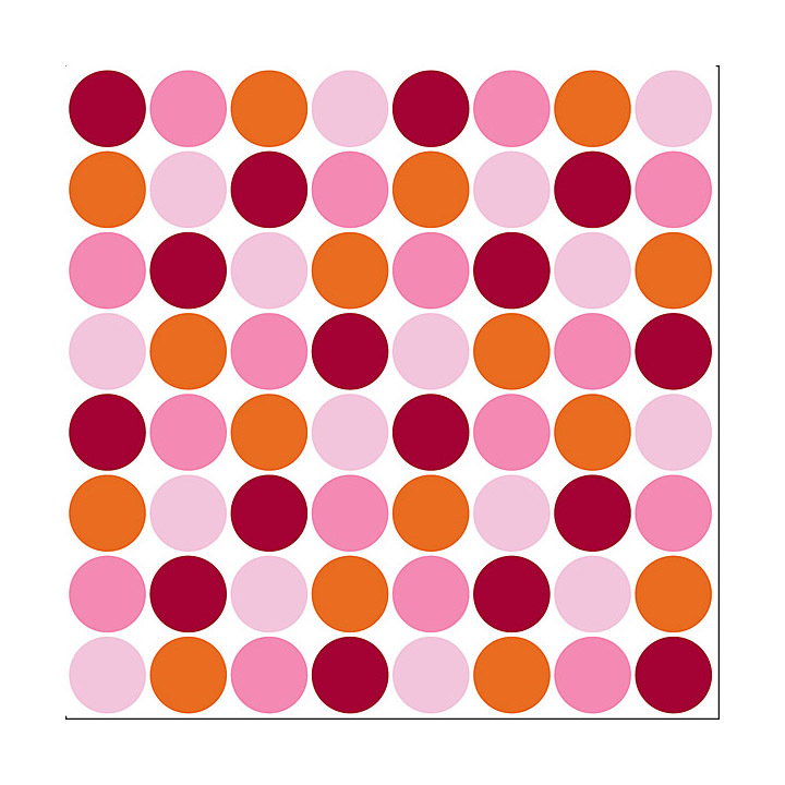 Wall Pops Lots of Dots Pink Squares Stickers Decals WPB90237