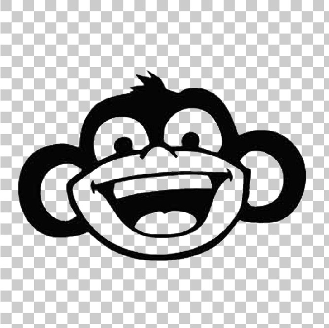 Funny Monkey Vinyl Decal Sticker -Multiple Colors & Sizes- FREE SHIPPING