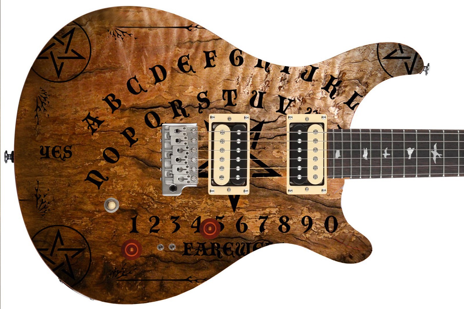 Guitar Skin Axe Wrap Re-skin Bass Reface – Ouija Wood Attic Find 761