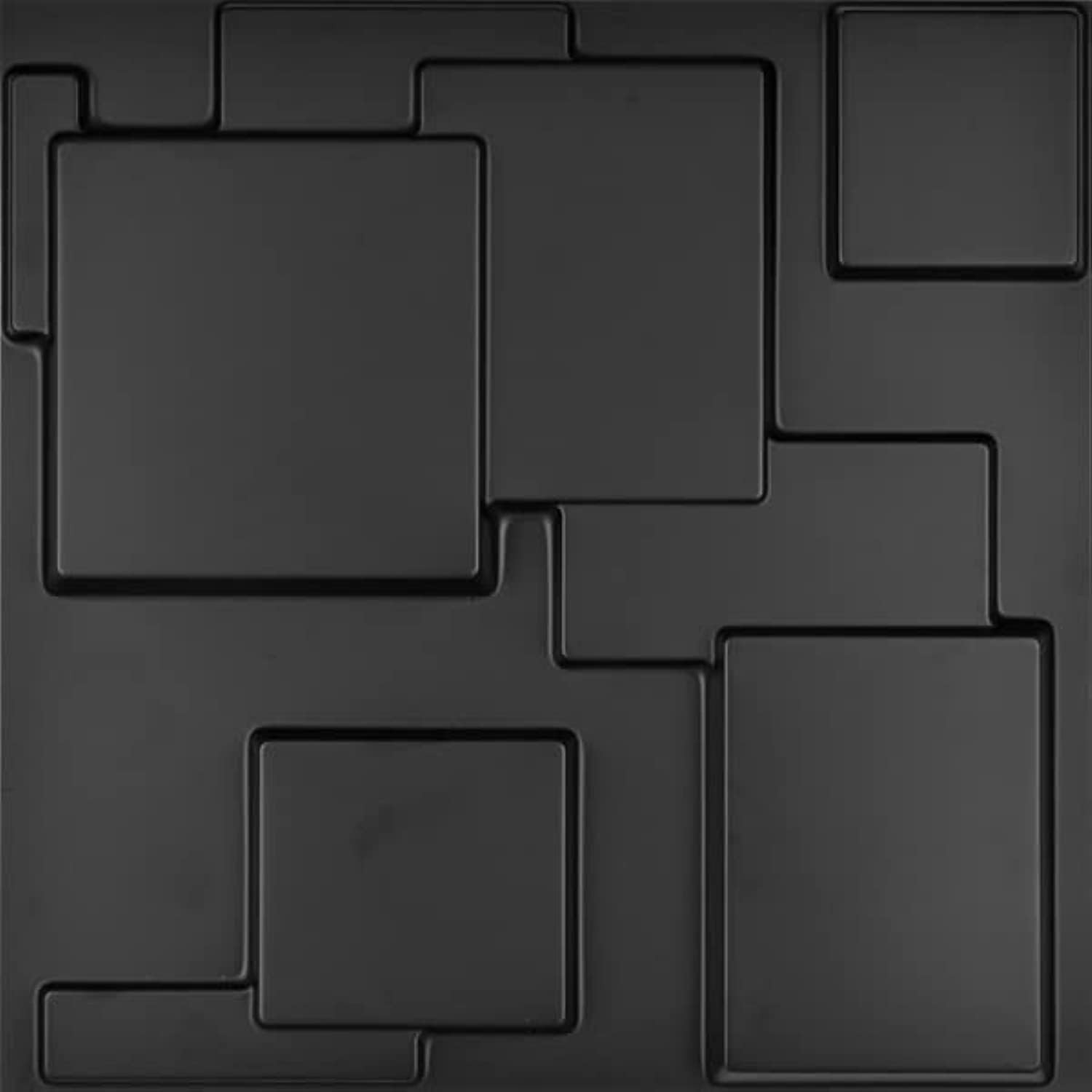 Decorative 3D Wall Panels 12 Pack 19.7" x 19.7" Creative Wall Panel Indoor