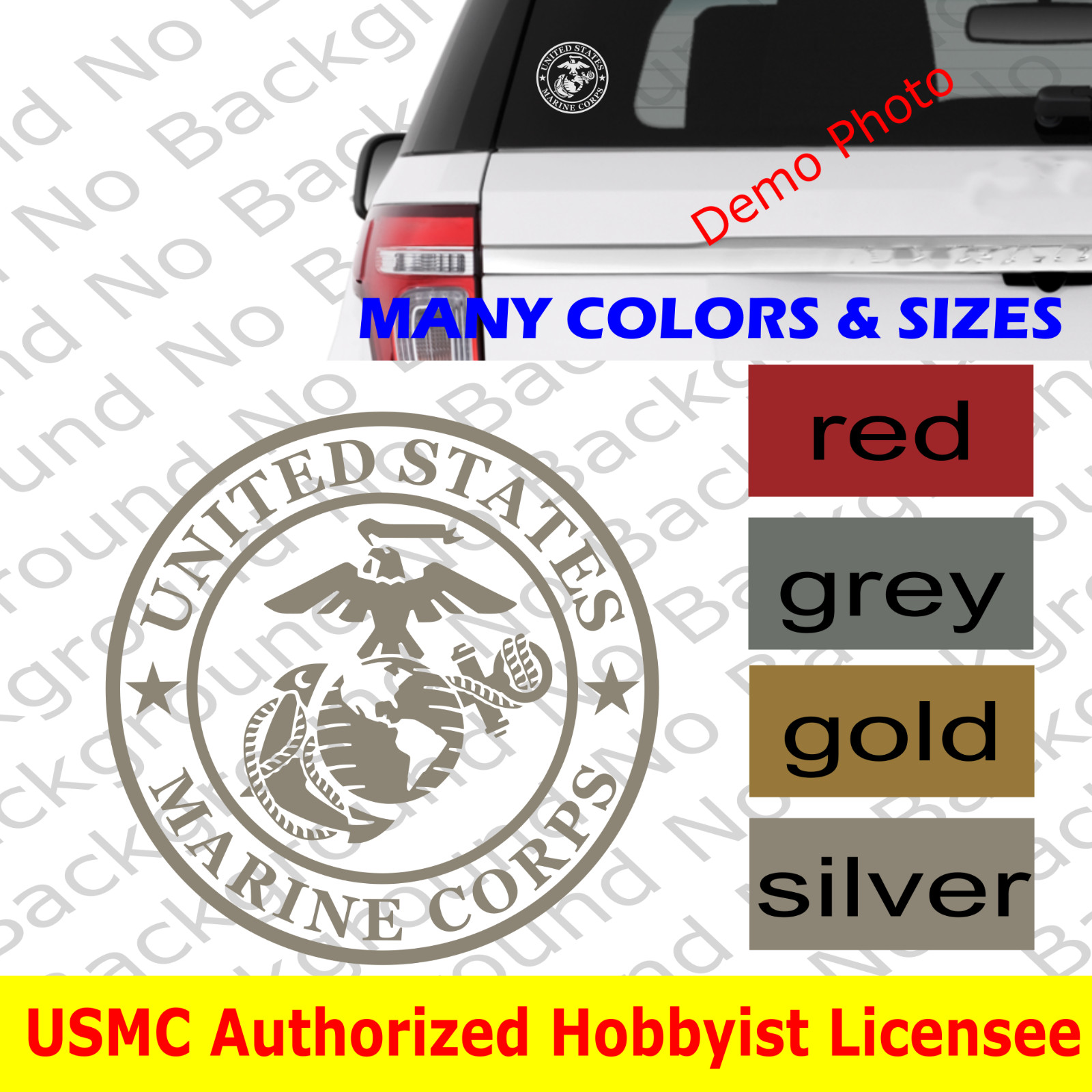 USMC EGA Marines Vinyl Die Cut Decal Sticker for Semper Fi Veteran Retired AY47