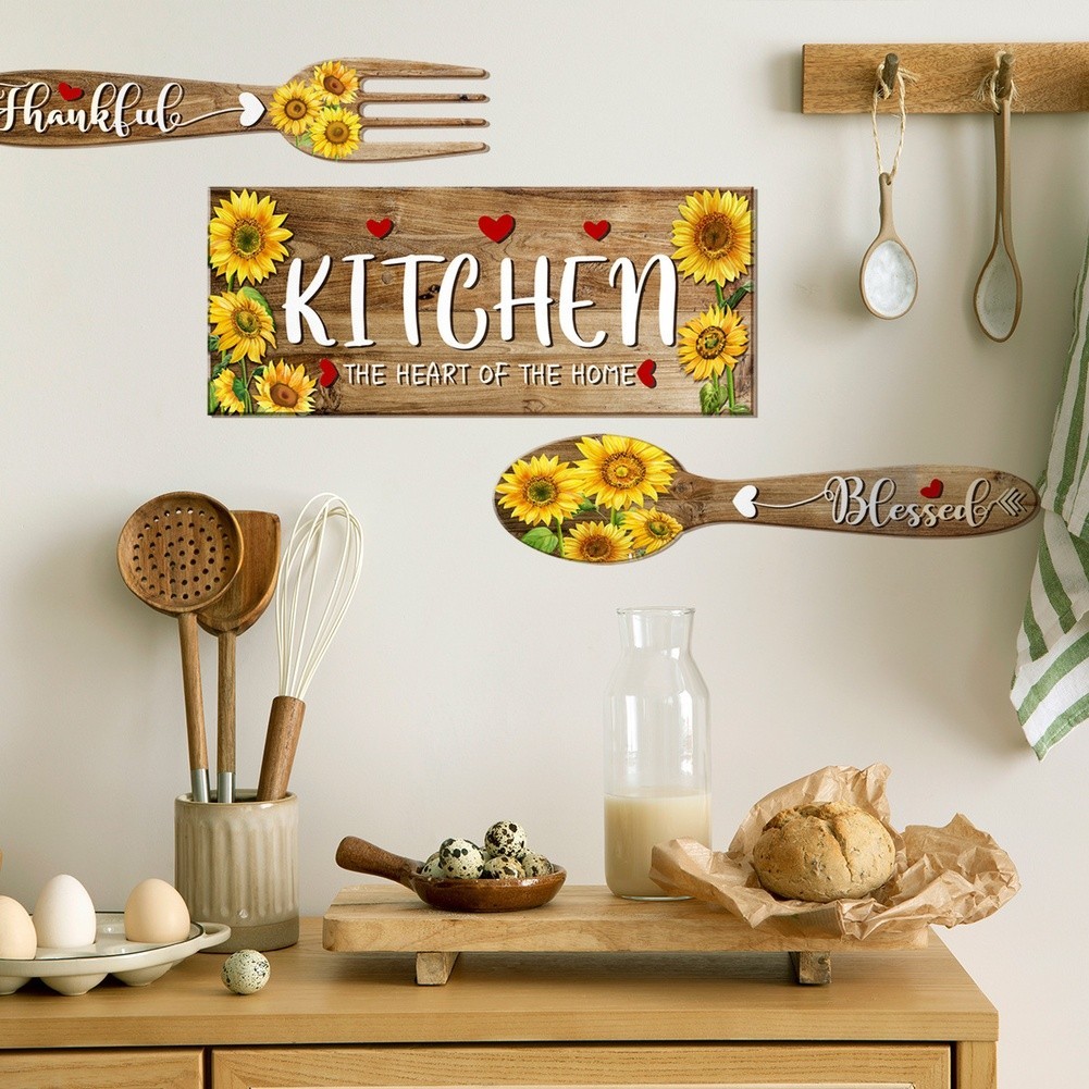 Sunflower Wall Decal for Kitchen and Bedroom and Remove Without Damage