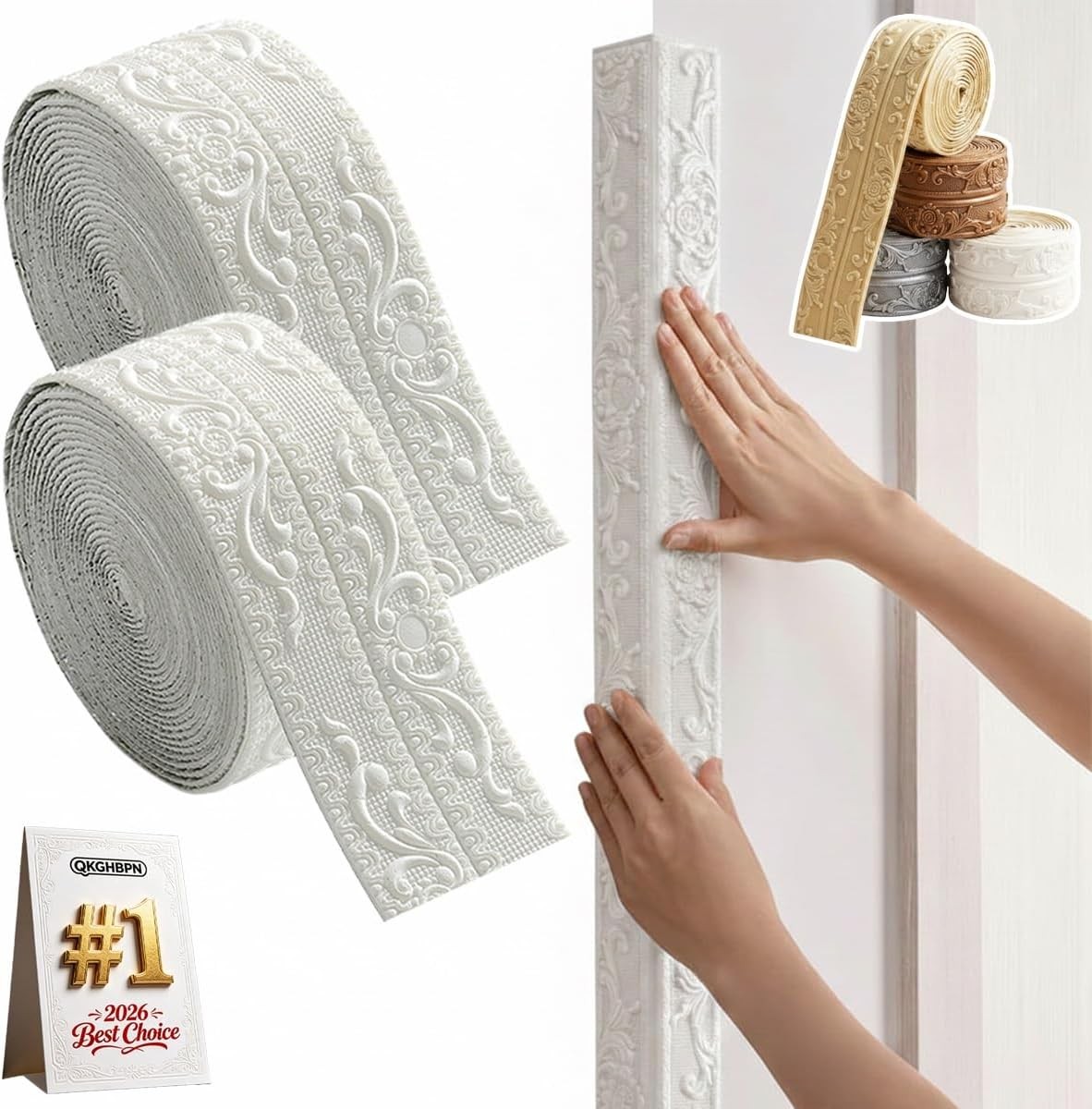 32.8 Ft DIY Decorative Border Tape for Walls & Furniture,Self Adhesive Trim