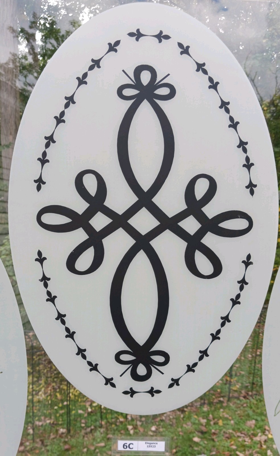 ELEGANCE COLORED Window Decal 15"x23" Etched Look Cling Removable & Reusable 6C