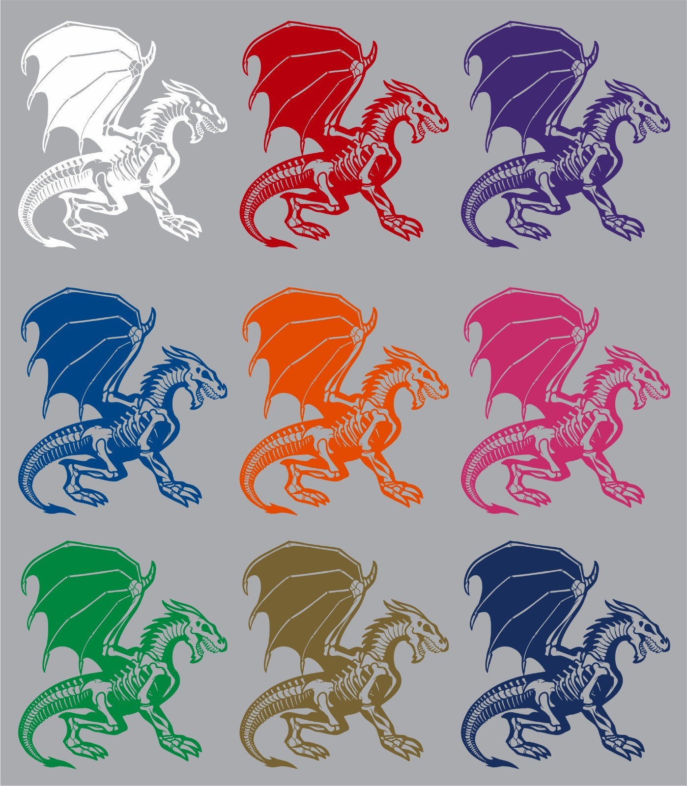 Dragon Skeleton Creature Monster Car Truck Window Laptop Vinyl Decal Sticker