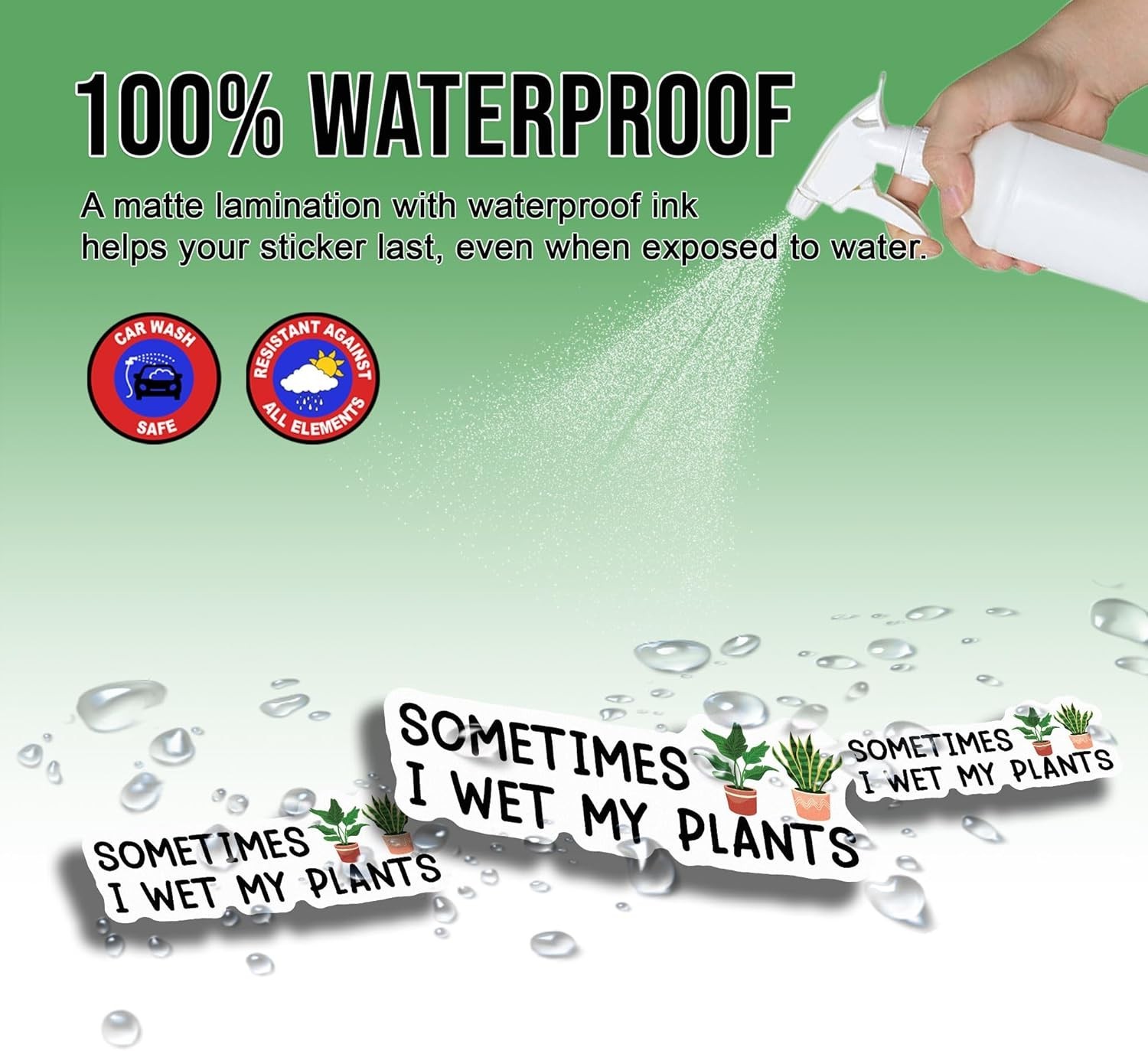 2pcs Plant Sticker Sometimes I Wet My Plants Plant Pot Botanical Garden Gift 4"