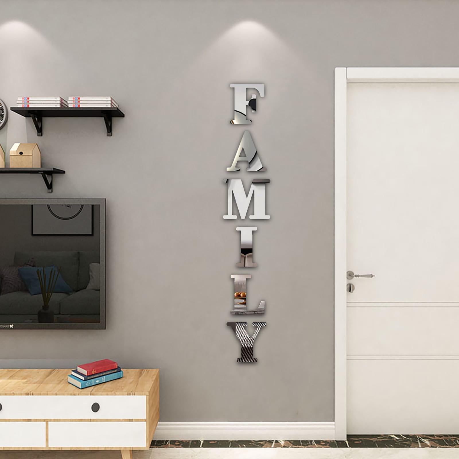 Wall Decor Family Letter Signs Home Decor Upgrade Mirrors Stickers Acrylic Wa…