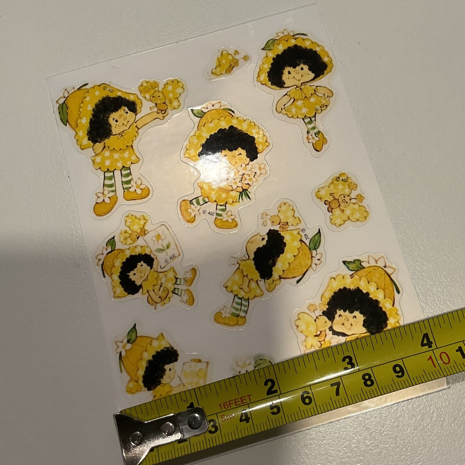Strawberry Shortcake Orange Blossom Glossy Stickers Sheet Vintage Reproduction