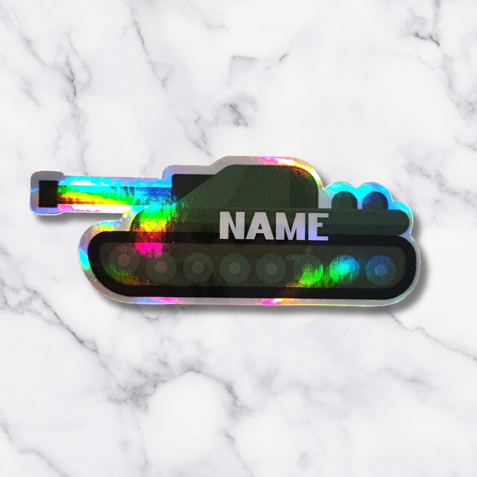 Custom Name Tank Sticker – Personalized Army Tank Vinyl Sticker, Military Gift