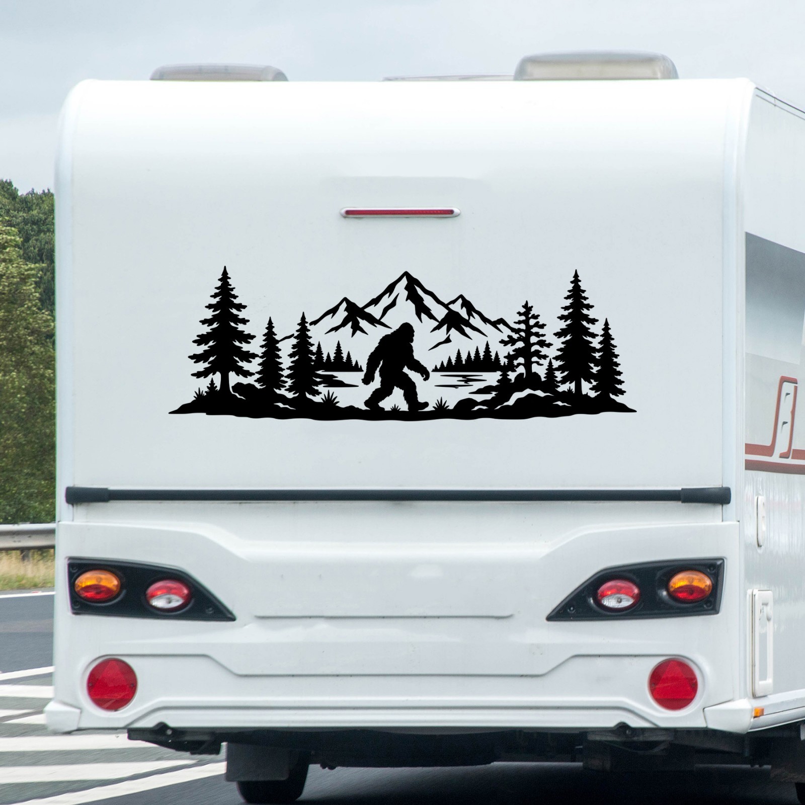 Bigfoot Sasquatch Mountain Forest V18 Vinyl Decal Camping Outdoor Adventure RV