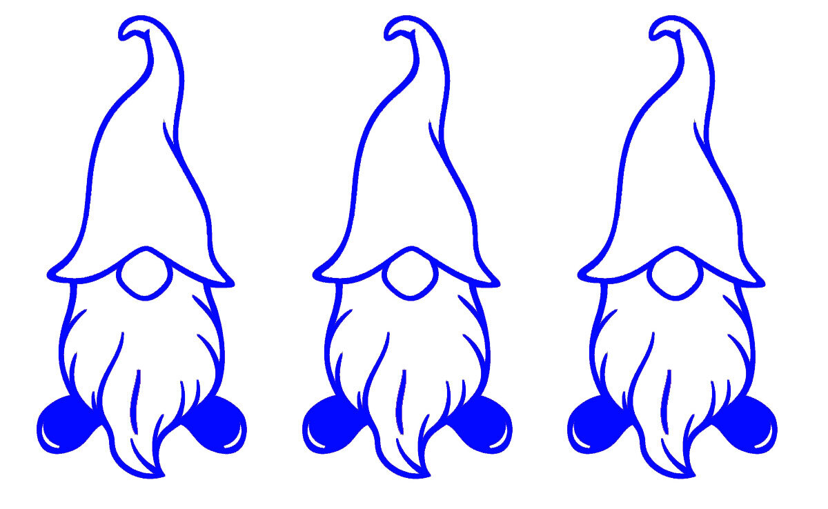 Gnomes 3 Pack 7" Vinyl Decal Car Truck Camper RV Trailer Window Laptop Tablet