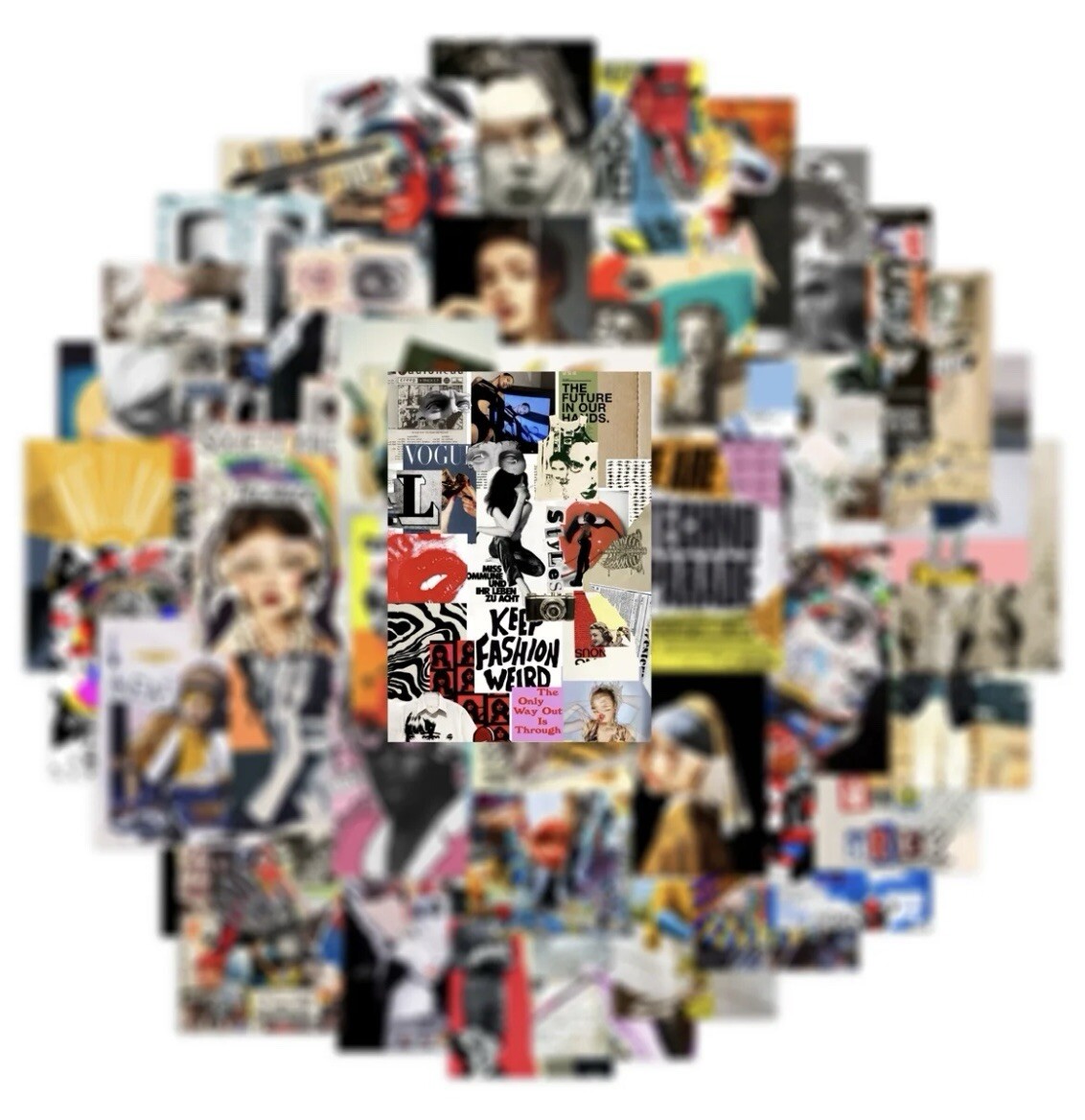 Cool Modern Art Aesthetic Stickers 50pk Skateboard Laptop Stickers Graffiti Fun
