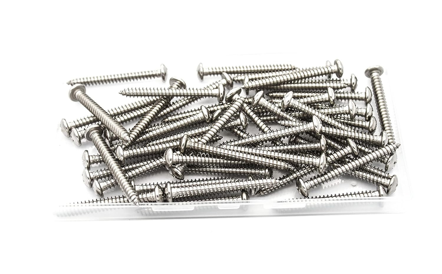 50Pcs #10 X 1-3/4" Stainless Steel Cross Head Cross Wood Screw, 18-8 (304) Stain