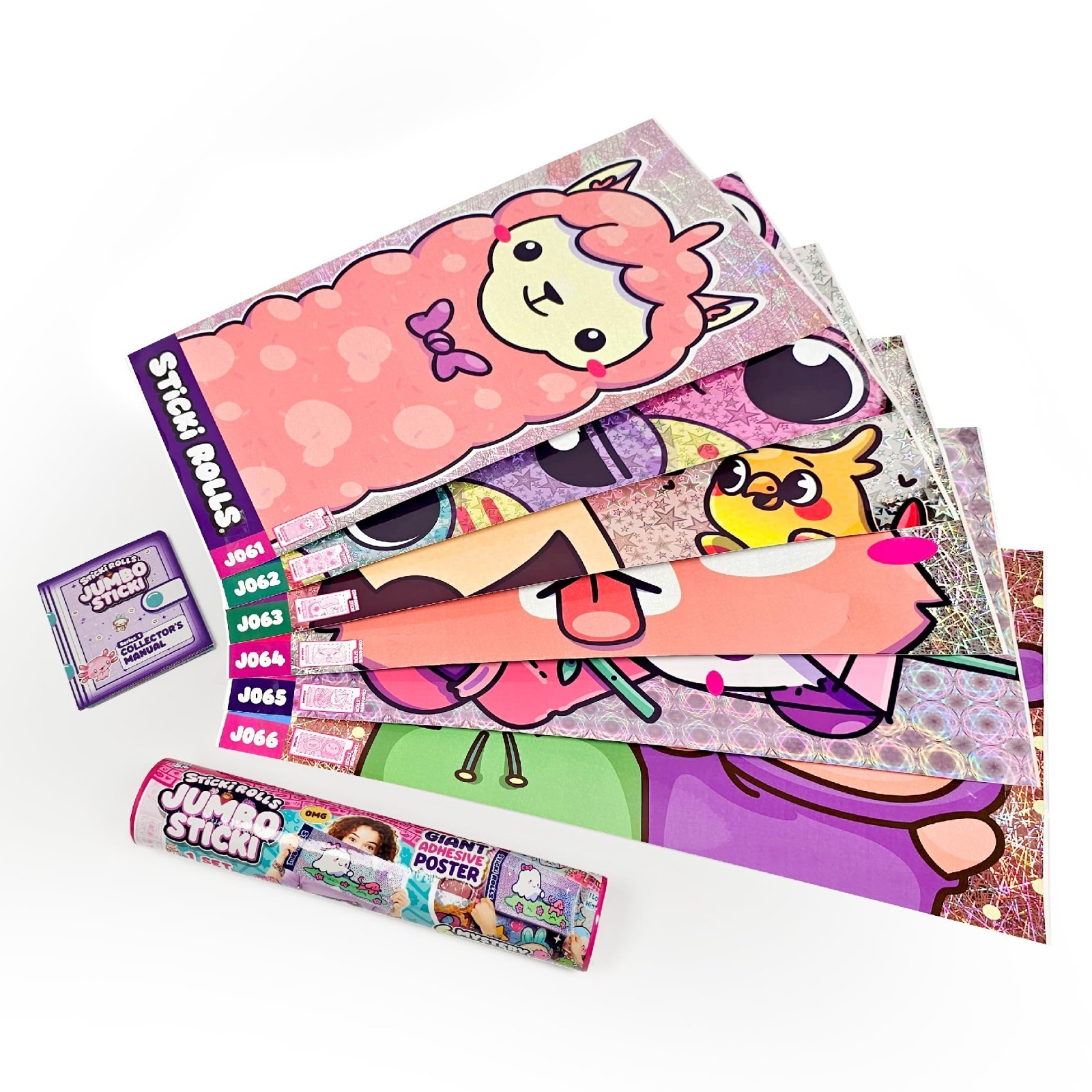 Jumbo Sticki Rolls 6-Pack – Capsule Collectible Wall Décor for Kids 5+