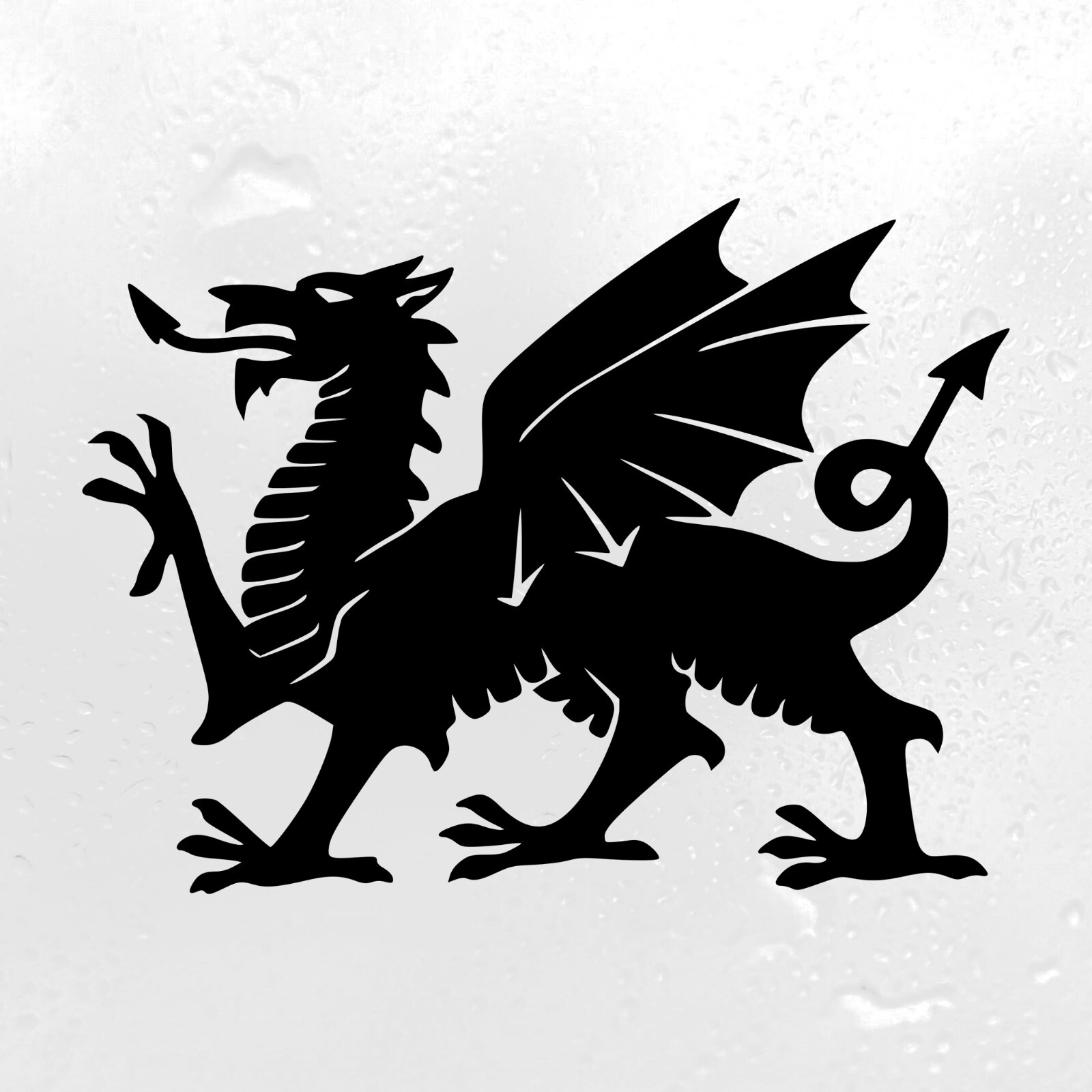 Welsh Dragon Vinyl Decal | Heraldry Coat Arms Wales Flag | Die Cut Sticker