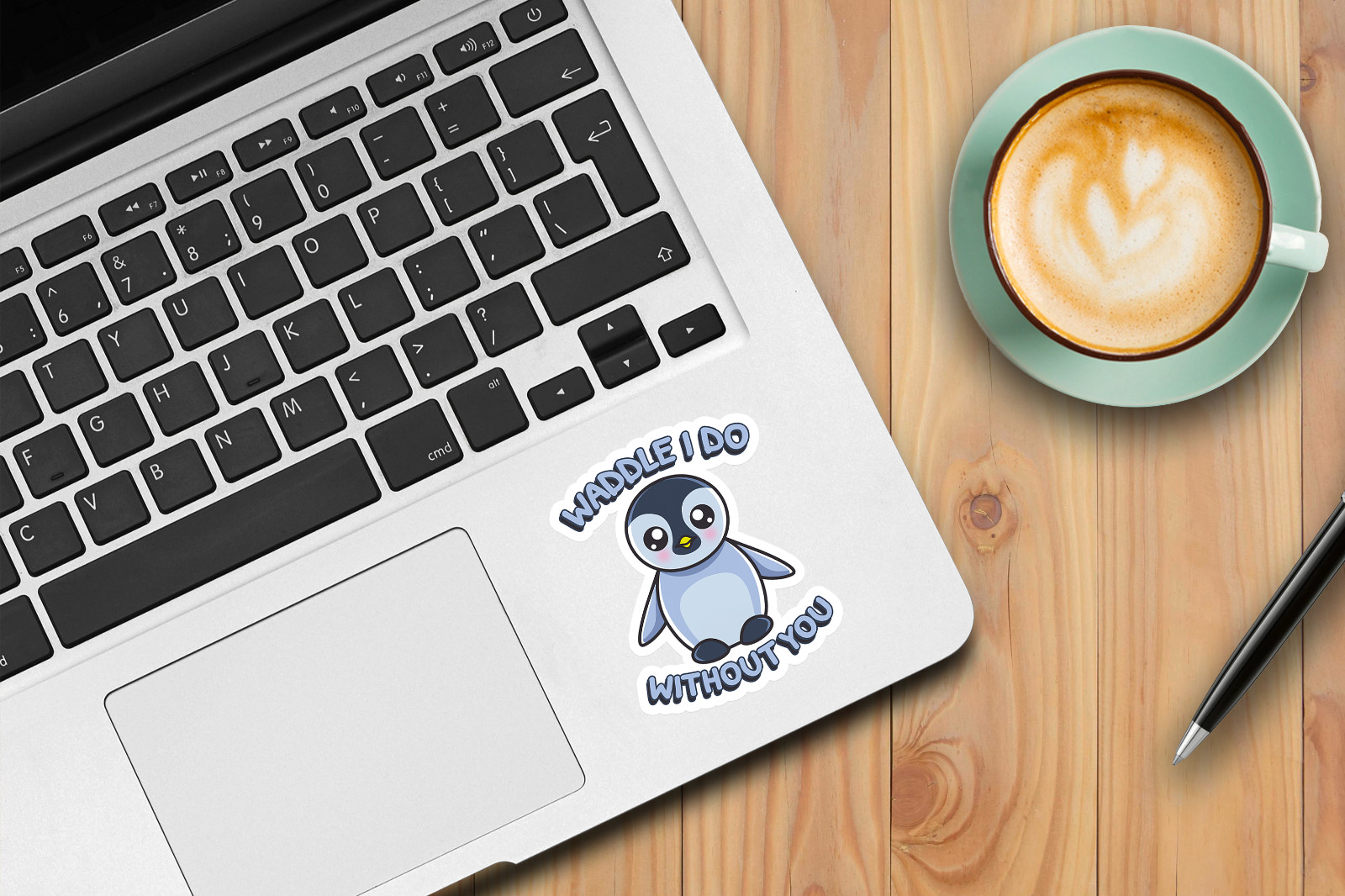 Waddle I Do Without You Vinyl Sticker with Penguin – Funny Animal Decal