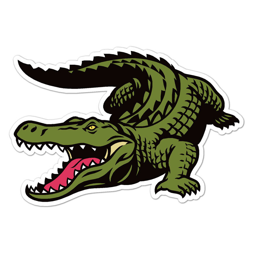 Gator Croc Alligator, Vinyl Decal Sticker, Indoor Outdoor, 3 Sizes, #9896