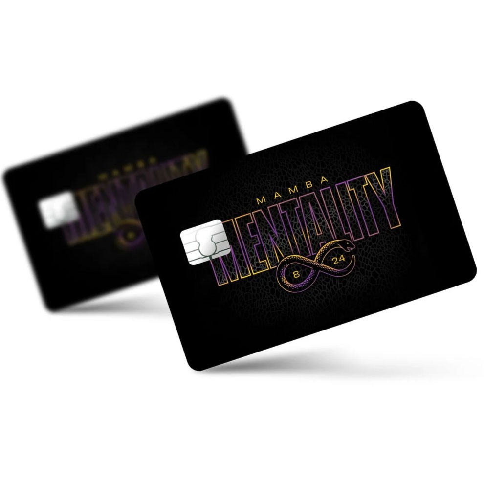 4 Pack Kobe Bryant Mamba Mentality Credit Card Skin Lakers NBA Decal 4X Set