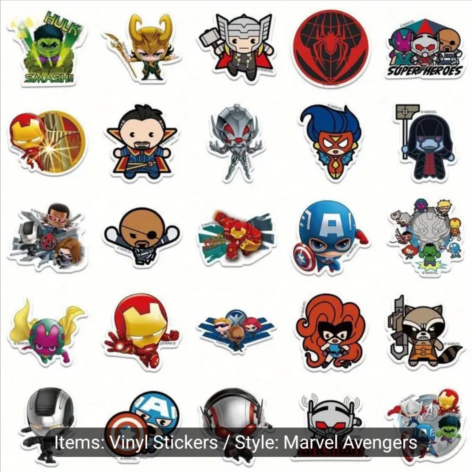 10 PCS Cartoon Marvel Avengers Guardians of the Galaxy Stickers BRAND NEW