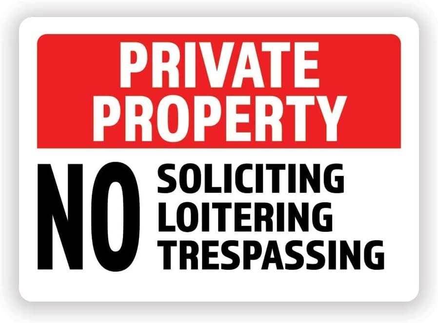 2-Pack Premium Quality Vinyl Decal Sticker for Private Property, No Mulit