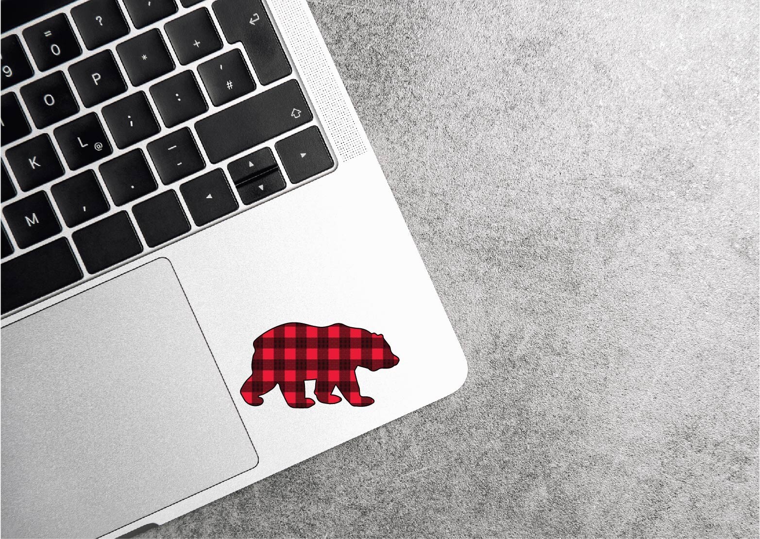 Bear Decal Sticker Vinyl Buffalo Plaid Pattern Wildlife Country West Grizzly Paw