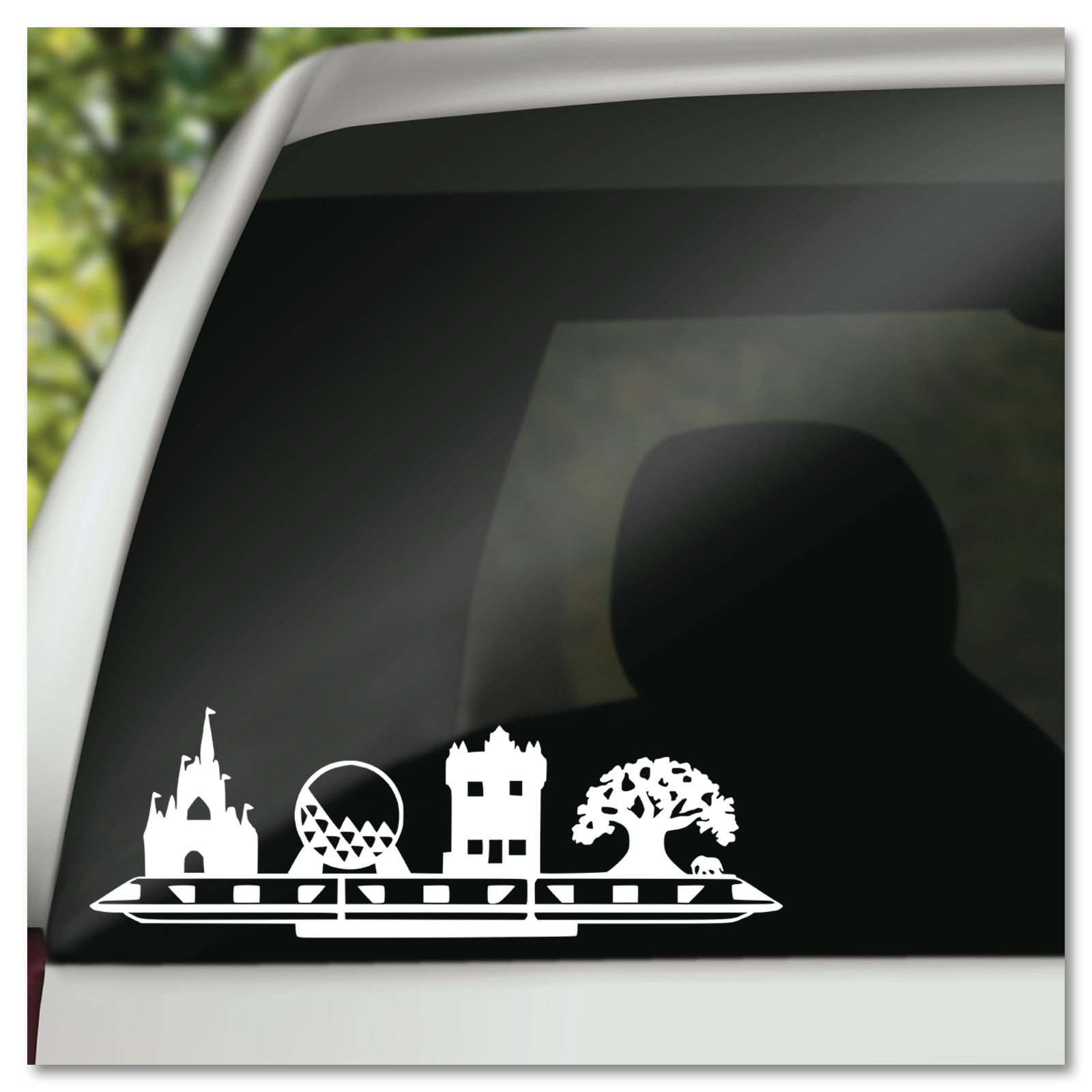 6" Walt Disney World 4 Parks Monorail Magic Kingdom Vinyl Decal Sticker