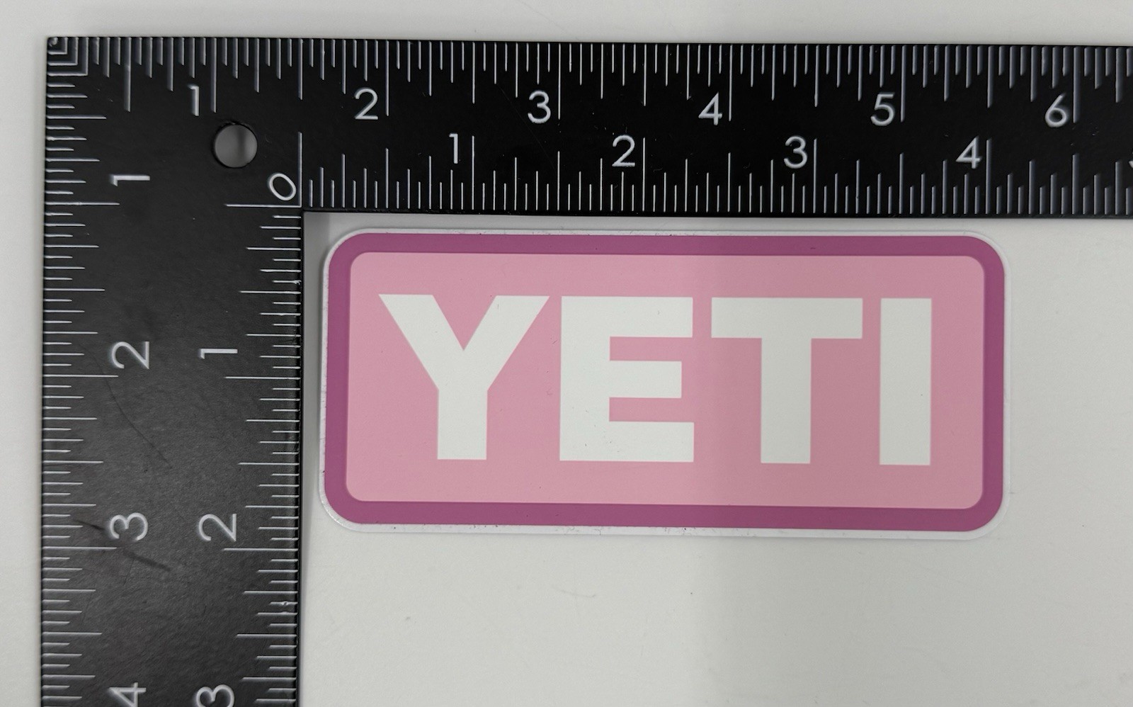 YETI Limited Edition Sticker Power Pink 4” X 1.75” New