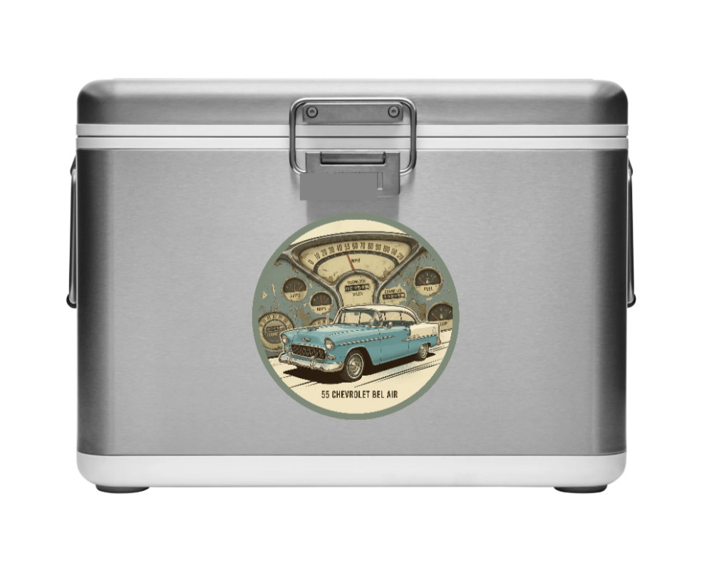 Car Classics "55 Bel Air Vintage" 4" Vinyl Decal Sticker Handcrafted Vehicle 26